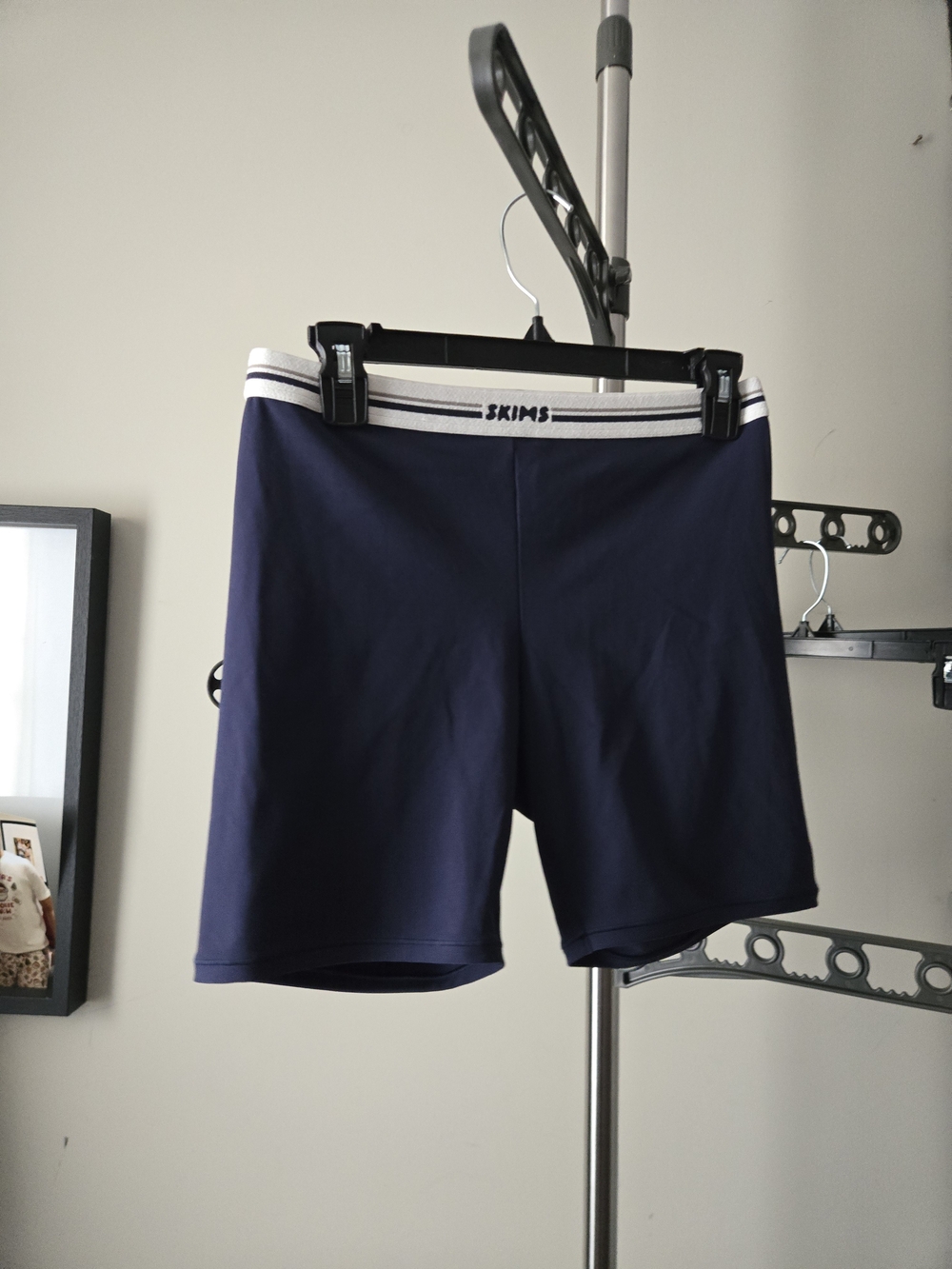 SKIMS Navy Athletic High-Rise Stretch Shorts